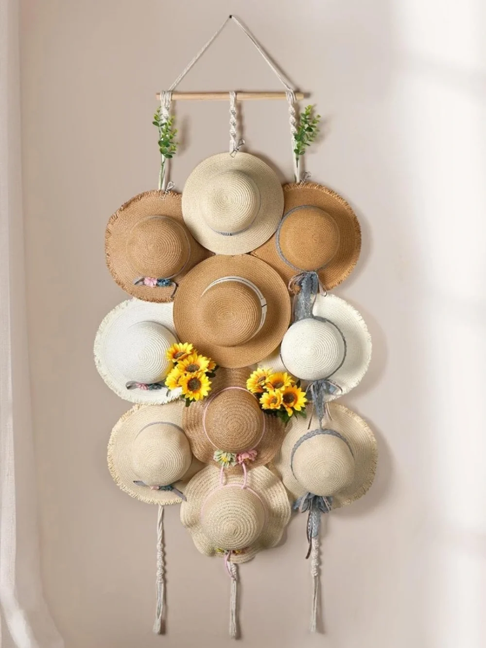 Macrame Hat Hanger for Wall